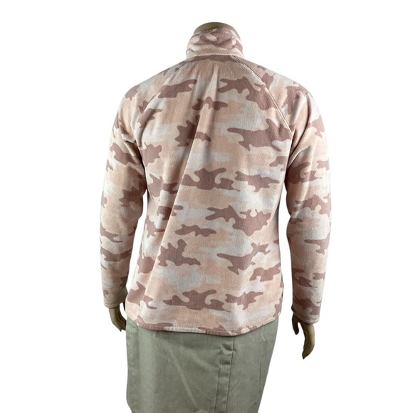 Eddie Bauer 1/4 Zip Fleece Pullover Pink Camo Print Women’s Size XL - Picture 5 of 7